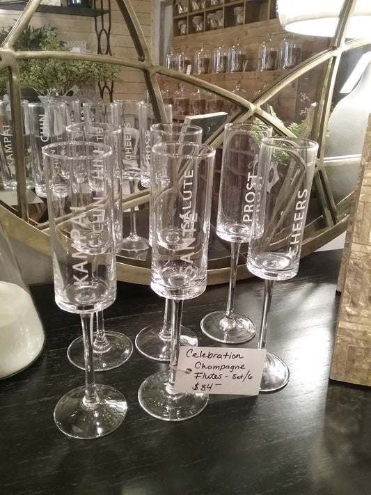 Celebration Champagne Flute S/6