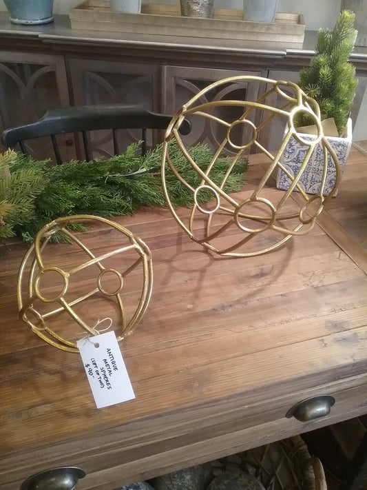Antique Metal Spheres S/2