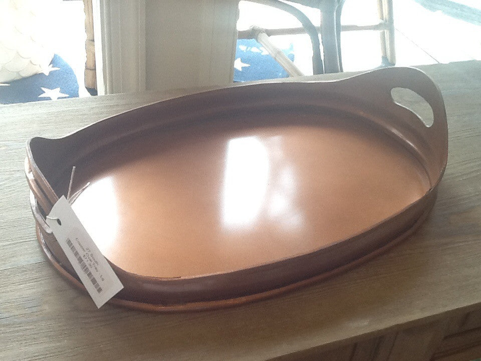 Copper Oval Tray -Lg