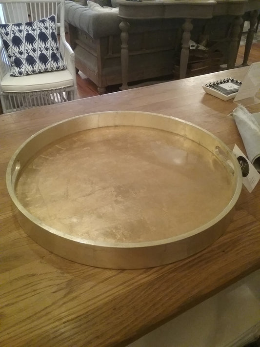 Round Antique Serving Tray