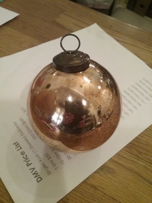 Copper Mercury Glass Ornament