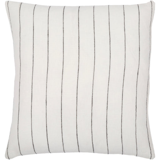 Linen Stripe Buttoned Pillow