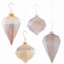 Modern Faceted Drop Ornament