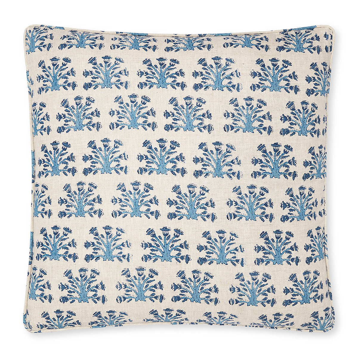 Samode Fresh Azure Linen Pillow