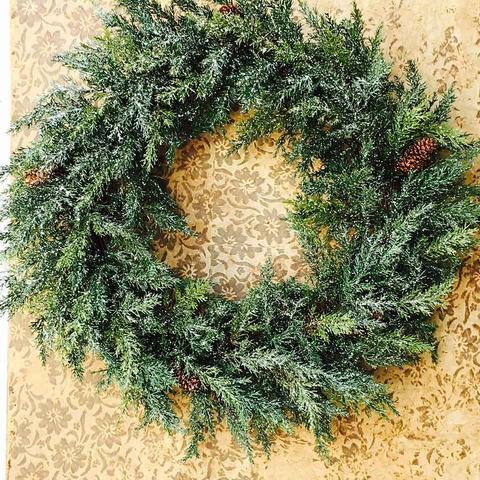 Prickly Pine Snow Wreath