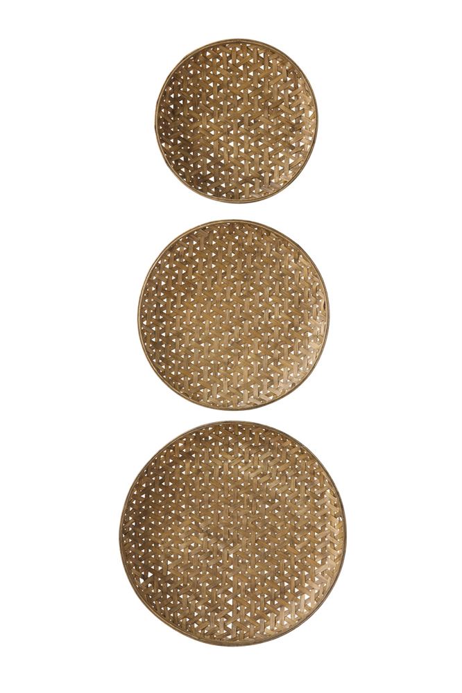 Round Bamboo Baskets - Set of 3